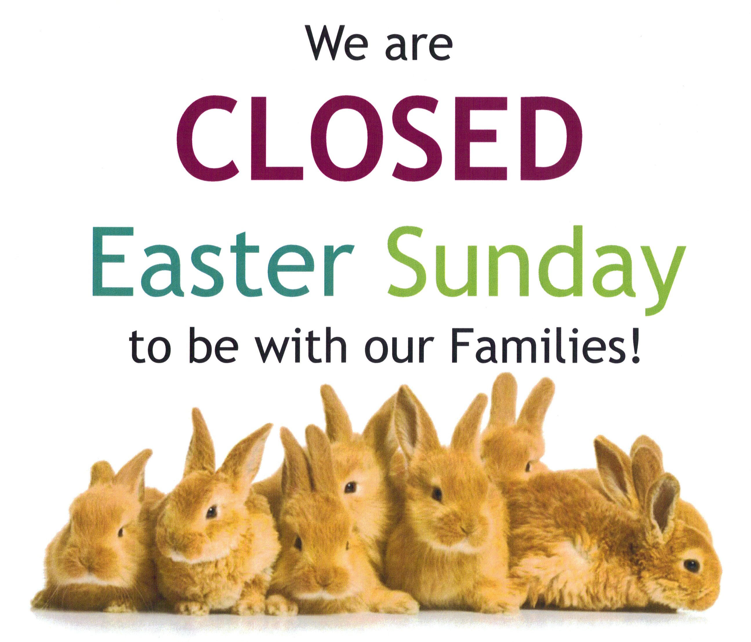 Closed for Easter Sunday 3/21 GoAirheads